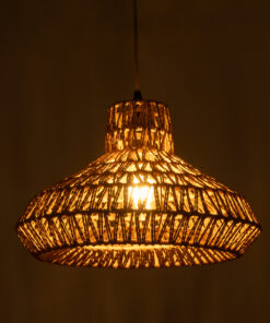 GloboStar® GLOBOSTAR® JENSON 00910 Boho Κρεμαστό Φωτιστικό Οροφής με Ντουί 1 x E27 AC 220-240V IP20 - Μπεζ - Μ38 x Π38 x Υ24cm