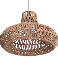 GLOBOSTAR® JENSON 00910 Boho Κρεμαστό Φωτιστικό Οροφής με Ντουί 1 x E27 AC 220-240V IP20 - Μπεζ - Μ38 x Π38 x Υ24cm 15 00910 6