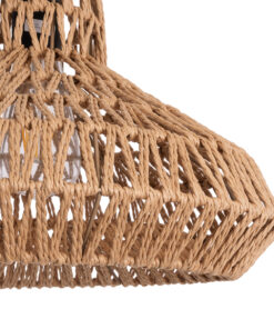 GLOBOSTAR® JENSON 00910 Boho Κρεμαστό Φωτιστικό Οροφής με Ντουί 1 x E27 AC 220-240V IP20 - Μπεζ - Μ38 x Π38 x Υ24cm 16 00910 7