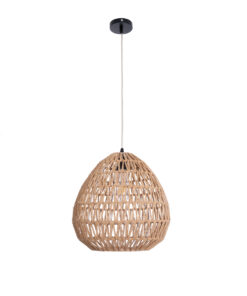 GLOBOSTAR® JJENSON 00911 Boho Κρεμαστό Φωτιστικό Οροφής με Ντουί 1 x E27 AC 220-240V IP20 - Μπεζ - Μ36 x Π36 x Υ30cm 12 00911 3