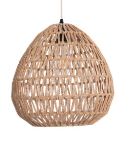 GLOBOSTAR® JJENSON 00911 Boho Κρεμαστό Φωτιστικό Οροφής με Ντουί 1 x E27 AC 220-240V IP20 - Μπεζ - Μ36 x Π36 x Υ30cm 13 00911 4