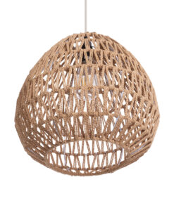 GLOBOSTAR® JJENSON 00911 Boho Κρεμαστό Φωτιστικό Οροφής με Ντουί 1 x E27 AC 220-240V IP20 - Μπεζ - Μ36 x Π36 x Υ30cm 15 00911 6