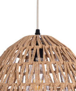 GLOBOSTAR® JJENSON 00911 Boho Κρεμαστό Φωτιστικό Οροφής με Ντουί 1 x E27 AC 220-240V IP20 - Μπεζ - Μ36 x Π36 x Υ30cm 16 00911 7