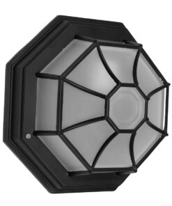 GloboStar® RUBY 00912 Vintage Φωτιστικό Πλαφονιέρα Οροφής Μονόφωτο 1 x E27 IP20 Μαύρο Μέταλλο με Λευκό Γυαλί - Μ27 x Π27 x Υ12cm 11 00912 3