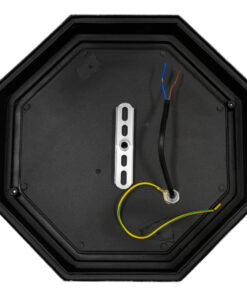 GloboStar® RUBY 00912 Vintage Φωτιστικό Πλαφονιέρα Οροφής Μονόφωτο 1 x E27 IP20 Μαύρο Μέταλλο με Λευκό Γυαλί - Μ27 x Π27 x Υ12cm 15 00912 6