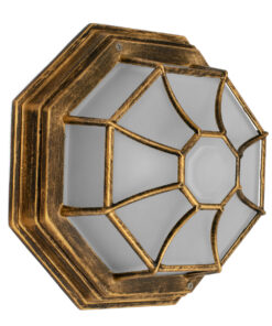 GLOBOSTAR® RUBY 00913 Vintage Φωτιστικό Οροφής με Ντουί 1 x E27 AC 220-240V IP20 - Χάλκινο Εφέ Σκουριάς - Μ27 x Π27 x Υ12cm 11 00913 3