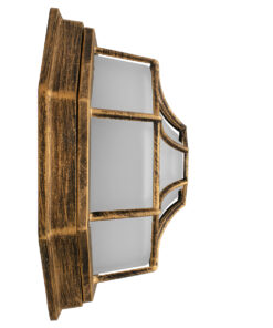 GLOBOSTAR® RUBY 00913 Vintage Φωτιστικό Οροφής με Ντουί 1 x E27 AC 220-240V IP20 - Χάλκινο Εφέ Σκουριάς - Μ27 x Π27 x Υ12cm 13 00913 5