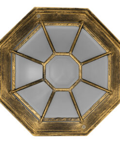 GLOBOSTAR® RUBY 00914 Vintage Φωτιστικό Οροφής με Ντουί 1 x E27 AC 220-240V IP20 - Μπρούτζινο Εφέ Σκουριάς - Μ27 x Π27 x Υ12cm 12 00914 4