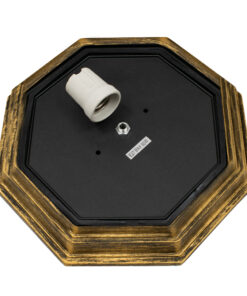 GLOBOSTAR® RUBY 00914 Vintage Φωτιστικό Οροφής με Ντουί 1 x E27 AC 220-240V IP20 - Μπρούτζινο Εφέ Σκουριάς - Μ27 x Π27 x Υ12cm 14 00914 7