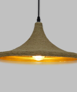 GloboStar® GLOBOSTAR® SHANGHAI ROPE 00917 Boho Κρεμαστό Φωτιστικό Οροφής με Ντουί 1 x E27 AC 220-240V IP20 - Μπεζ - Μ37 x Π37 x Υ20cm