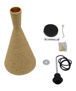 GLOBOSTAR® SHANGHAI 00918 Boho Κρεμαστό Φωτιστικό Οροφής με Ντουί 1 x E27 AC 220-240V IP20 - Μπεζ & Χρυσό - Μ19 x Π19 x Υ38cm 17 00918 9