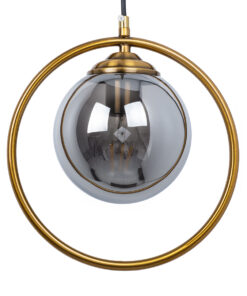 GloboStar® VIENNA 00923 Μοντέρνο Επιτοίχιο Φωτιστικό Απλίκα Μονόφωτο 1 x E27 IP20 Χρυσό Μέταλλο με Ασημί Γυαλί - Μ25 x Π23 x Υ27cm 19 00923 7