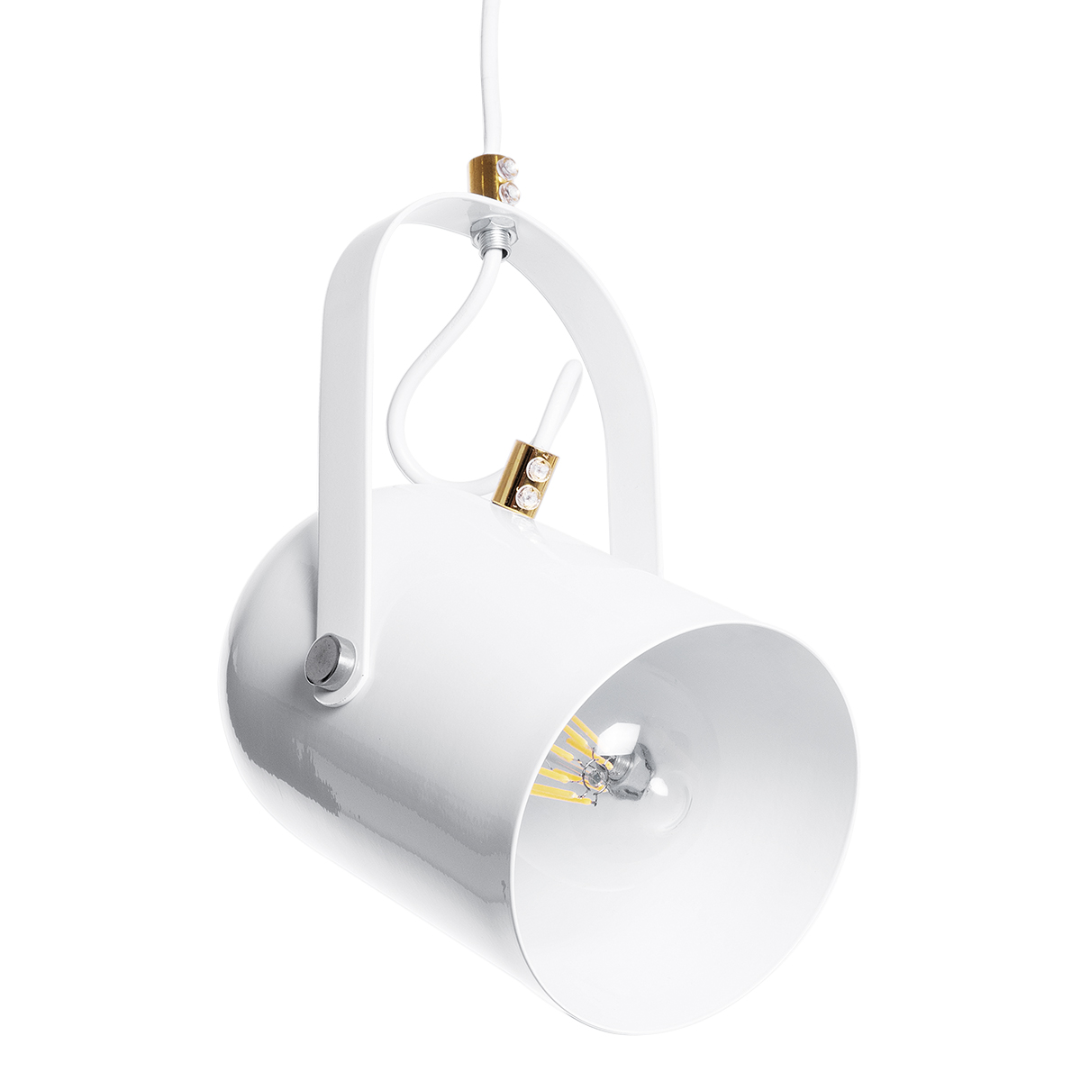 GLOBOSTAR® HAZEL 00924 Μοντέρνο Κρεμαστό Φωτιστικό Οροφής με Ντουί 1 x E27 AC 220-240V IP20 - Λευκό & Χρυσό - Μ12 x Π12 x Υ27cm 8 GLOBOSTAR® HAZEL 00924 Μοντέρνο Κρεμαστό Φωτιστικό Οροφής με Ντουί 1 x E27 AC 220-240V IP20 - Λευκό & Χρυσό - Μ12 x Π12 x Υ27cm - Image 6