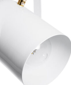 GLOBOSTAR® HAZEL 00924 Μοντέρνο Κρεμαστό Φωτιστικό Οροφής με Ντουί 1 x E27 AC 220-240V IP20 - Λευκό & Χρυσό - Μ12 x Π12 x Υ27cm 17 00924 8