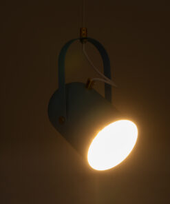 Alternative view of GLOBOSTAR® HAZEL 00927 Μοντέρνο Κρεμαστό Φωτιστικό Οροφής με Ντουί 1 x E27 AC 220-240V IP20 - Μπλε, Άσπρο & Χρυσό - Μ12 x Π12 x Υ27cm