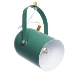 GLOBOSTAR® HAZEL 00928 Μοντέρνο Κρεμαστό Φωτιστικό Οροφής με Ντουί 1 x E27 AC 220-240V IP20 - Πράσινο, Άσπρο & Χρυσό - Μ12 x Π12 x Υ27cm 16 00928 7