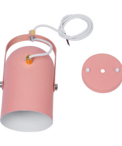 GLOBOSTAR® HAZEL 00929 Μοντέρνο Κρεμαστό Φωτιστικό Οροφής με Ντουί 1 x E27 AC 220-240V IP20 - Ροζ, Άσπρο & Χρυσό - Μ12 x Π12 x Υ27cm 19 00929 10