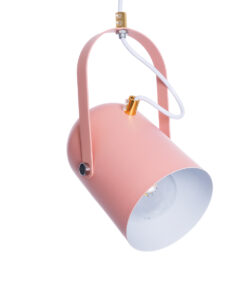 GLOBOSTAR® HAZEL 00929 Μοντέρνο Κρεμαστό Φωτιστικό Οροφής με Ντουί 1 x E27 AC 220-240V IP20 - Ροζ, Άσπρο & Χρυσό - Μ12 x Π12 x Υ27cm 14 00929 5