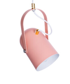 GLOBOSTAR® HAZEL 00929 Μοντέρνο Κρεμαστό Φωτιστικό Οροφής με Ντουί 1 x E27 AC 220-240V IP20 - Ροζ, Άσπρο & Χρυσό - Μ12 x Π12 x Υ27cm 15 00929 6