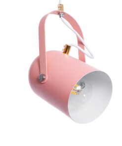 GLOBOSTAR® HAZEL 00929 Μοντέρνο Κρεμαστό Φωτιστικό Οροφής με Ντουί 1 x E27 AC 220-240V IP20 - Ροζ, Άσπρο & Χρυσό - Μ12 x Π12 x Υ27cm 16 00929 7