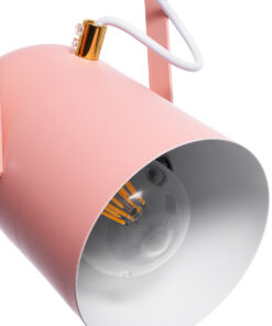 GLOBOSTAR® HAZEL 00929 Μοντέρνο Κρεμαστό Φωτιστικό Οροφής με Ντουί 1 x E27 AC 220-240V IP20 - Ροζ, Άσπρο & Χρυσό - Μ12 x Π12 x Υ27cm 17 00929 8