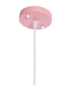 GLOBOSTAR® HAZEL 00929 Μοντέρνο Κρεμαστό Φωτιστικό Οροφής με Ντουί 1 x E27 AC 220-240V IP20 - Ροζ, Άσπρο & Χρυσό - Μ12 x Π12 x Υ27cm 18 00929 9