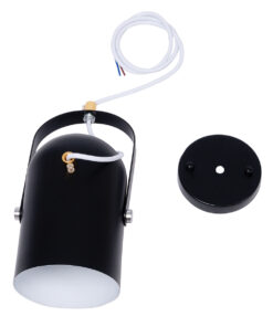 GLOBOSTAR® HAZEL 00930 Μοντέρνο Κρεμαστό Φωτιστικό Οροφής με Ντουί 1 x E27 AC 220-240V IP20 - Μαύρο, Άσπρο & Χρυσό - Μ12 x Π12 x Υ27cm 19 00930 10