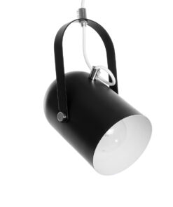 GLOBOSTAR® HAZEL 00930 Μοντέρνο Κρεμαστό Φωτιστικό Οροφής με Ντουί 1 x E27 AC 220-240V IP20 - Μαύρο, Άσπρο & Χρυσό - Μ12 x Π12 x Υ27cm 14 00930 5