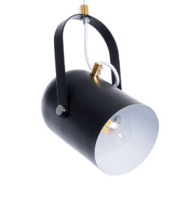 GLOBOSTAR® HAZEL 00930 Μοντέρνο Κρεμαστό Φωτιστικό Οροφής με Ντουί 1 x E27 AC 220-240V IP20 - Μαύρο, Άσπρο & Χρυσό - Μ12 x Π12 x Υ27cm 16 00930 7