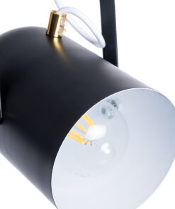 GLOBOSTAR® HAZEL 00930 Μοντέρνο Κρεμαστό Φωτιστικό Οροφής με Ντουί 1 x E27 AC 220-240V IP20 - Μαύρο, Άσπρο & Χρυσό - Μ12 x Π12 x Υ27cm 17 00930 8