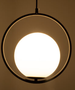 Alternative view of GLOBOSTAR® MADRID 00931 Μοντέρνο Κρεμαστό Φωτιστικό Οροφής με Ντουί 1 x E27 AC 220-240V IP20 - Μαύρο & Λευκό - Μ30 x Π20 x Υ30cm