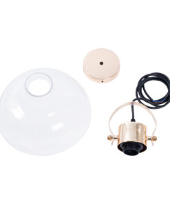 GLOBOSTAR® JAVER 00933 Vintage Κρεμαστό Φωτιστικό Οροφής με Ντουί 1 x E27 AC 220-240V IP20 - Διάφανο & Χάλκινο - Μ24.5 x Π24.5 x Υ25cm 19 00933 10