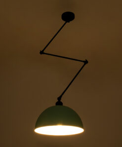 Alternative view of GloboStar® LOTUS 00936 Μοντέρνο Φωτιστικό Οροφής Καμπάνα Μονόφωτο 1 x E27 IP20 Τιρκουάζ, Μαύρο & Λευκό Μέταλλο - Μ30 x Π30 x Υ21cm