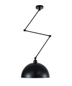 GloboStar® LOTUS 00939 Μοντέρνο Φωτιστικό Οροφής Καμπάνα Μονόφωτο 1 x E27 IP20 Μαύρο & Λευκό Μέταλλο - Μ30 x Π30 x Υ21cm 13 00939 3