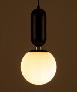 Alternative view of GLOBOSTAR® MAVERICK 00945 Μοντέρνο Κρεμαστό Φωτιστικό Οροφής με Ντουί 1 x E27 AC 220-240V IP20 - Μαύρο & Λευκό - Μ15 x Π15 x Υ33cm