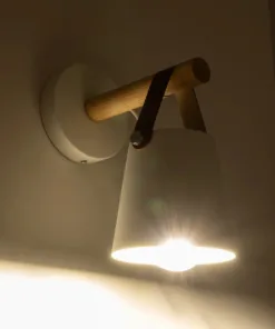 Alternative view of GLOBOSTAR® AMY 00946 Μοντέρνο Φωτιστικό Τοίχου - Απλίκα με Ντουί 1 x E27 AC 220-240V IP20 - Άσπρο & Μπεζ - Μ13 x Π22 x Y25.5cm