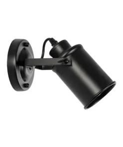 GloboStar® JAKE 00948 Μοντέρνο Επιτοίχιο Φωτιστικό Απλίκα Μονόφωτο 1 x E27 IP20 Μαύρο Μέταλλο - Μ9 x Π22 x Y22cm 9 00948 3