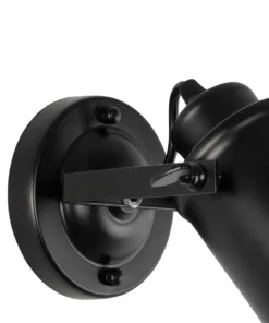 GloboStar® JAKE 00948 Μοντέρνο Επιτοίχιο Φωτιστικό Απλίκα Μονόφωτο 1 x E27 IP20 Μαύρο Μέταλλο - Μ9 x Π22 x Y22cm 10 00948 4