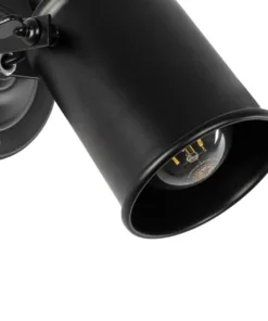 GloboStar® JAKE 00948 Μοντέρνο Επιτοίχιο Φωτιστικό Απλίκα Μονόφωτο 1 x E27 IP20 Μαύρο Μέταλλο - Μ9 x Π22 x Y22cm 11 00948 5