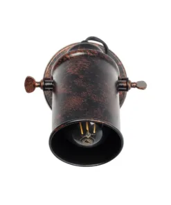 Alternative view of GLOBOSTAR® JAKE 00949 Μοντέρνο Φωτιστικό Τοίχου - Απλίκα με Ντουί 1 x E27 AC 220-240V IP20 - Χάλκινο Εφέ Σκουριάς - Μ9 x Π21 x Υ16cm