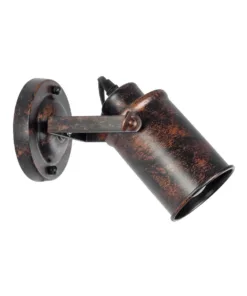 GLOBOSTAR® JAKE 00949 Μοντέρνο Φωτιστικό Τοίχου - Απλίκα με Ντουί 1 x E27 AC 220-240V IP20 - Χάλκινο Εφέ Σκουριάς - Μ9 x Π21 x Υ16cm 9 00949 3