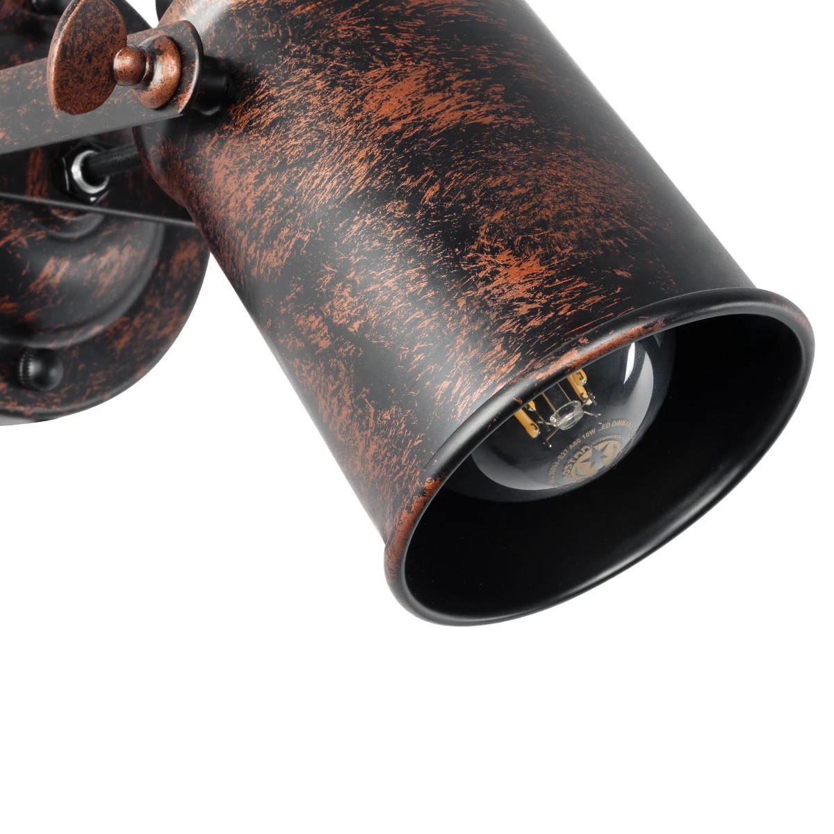 GLOBOSTAR® JAKE 00949 Μοντέρνο Φωτιστικό Τοίχου - Απλίκα με Ντουί 1 x E27 AC 220-240V IP20 - Χάλκινο Εφέ Σκουριάς - Μ9 x Π21 x Υ16cm 7 GLOBOSTAR® JAKE 00949 Μοντέρνο Φωτιστικό Τοίχου - Απλίκα με Ντουί 1 x E27 AC 220-240V IP20 - Χάλκινο Εφέ Σκουριάς - Μ9 x Π21 x Υ16cm - Image 5