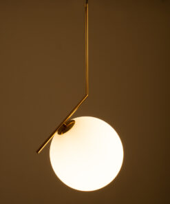 Alternative view of GLOBOSTAR® MONROE 00956 Μοντέρνο Κρεμαστό Φωτιστικό Οροφής με Ντουί 1 x E27 AC 220-240V IP20 - Χρυσό & Λευκό - Μ30 x Π30 x Υ75cm