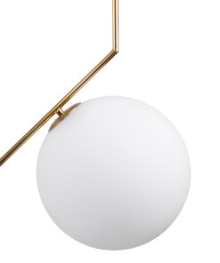 GLOBOSTAR® MONROE 00956 Μοντέρνο Κρεμαστό Φωτιστικό Οροφής με Ντουί 1 x E27 AC 220-240V IP20 - Χρυσό & Λευκό - Μ30 x Π30 x Υ75cm 17 00956 5