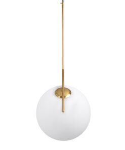 GLOBOSTAR® MONROE 00956 Μοντέρνο Κρεμαστό Φωτιστικό Οροφής με Ντουί 1 x E27 AC 220-240V IP20 - Χρυσό & Λευκό - Μ30 x Π30 x Υ75cm 18 00956 6