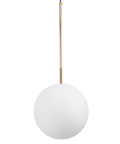 GLOBOSTAR® MONROE 00956 Μοντέρνο Κρεμαστό Φωτιστικό Οροφής με Ντουί 1 x E27 AC 220-240V IP20 - Χρυσό & Λευκό - Μ30 x Π30 x Υ75cm 20 00956 8