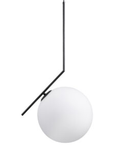 GLOBOSTAR® MONROE 00957 Μοντέρνο Κρεμαστό Φωτιστικό Οροφής με Ντουί 1 x E27 AC 220-240V IP20 - Μαύρο & Λευκό - Μ30 x Π30 x Υ75cm 15 00957 4