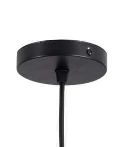 GLOBOSTAR® MONROE 00957 Μοντέρνο Κρεμαστό Φωτιστικό Οροφής με Ντουί 1 x E27 AC 220-240V IP20 - Μαύρο & Λευκό - Μ30 x Π30 x Υ75cm 20 00957 9