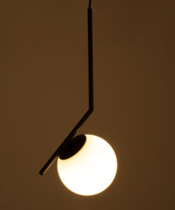 Alternative view of GLOBOSTAR® MONROE 00959 Μοντέρνο Κρεμαστό Φωτιστικό Οροφής με Ντουί 1 x E27 AC 220-240V IP20 - Μαύρο & Λευκό - Μ15 x Π15 x Υ49cm