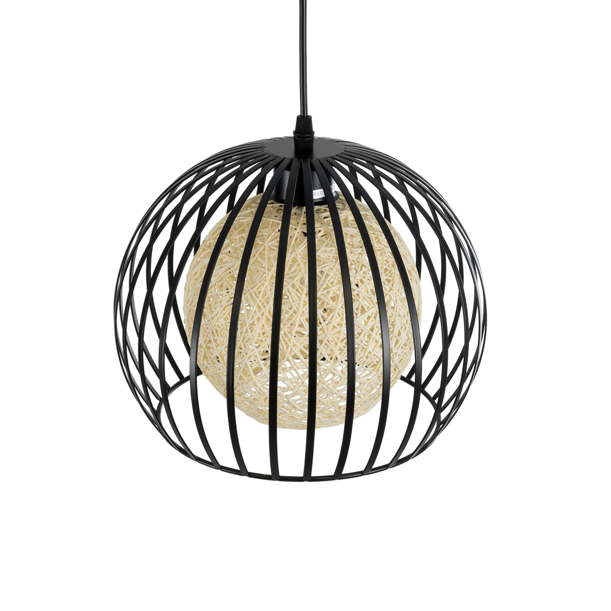 GLOBOSTAR® CARTER 00960 Μοντέρνο Κρεμαστό Φωτιστικό Οροφής με Ντουί 1 x E27 AC 220-240V IP20 - Μαύρο & Μπεζ - Μ28 x Π28 x Υ23cm 8 GLOBOSTAR® CARTER 00960 Μοντέρνο Κρεμαστό Φωτιστικό Οροφής με Ντουί 1 x E27 AC 220-240V IP20 - Μαύρο & Μπεζ - Μ28 x Π28 x Υ23cm - Image 6